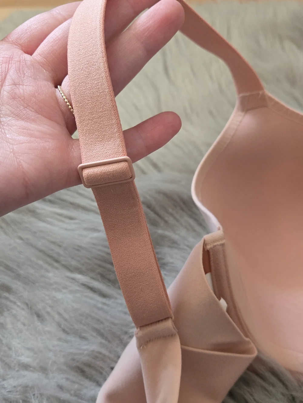aerie Soft Peach Pink Real Free Full Coverage Lightly Lined Bra - Picture 7 of 12